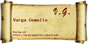 Varga Gemella névjegykártya